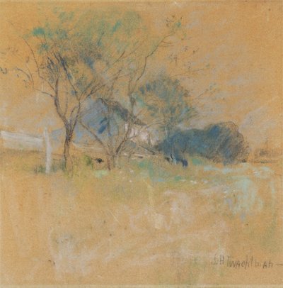 Maison et arbre - John Henry Twachtman